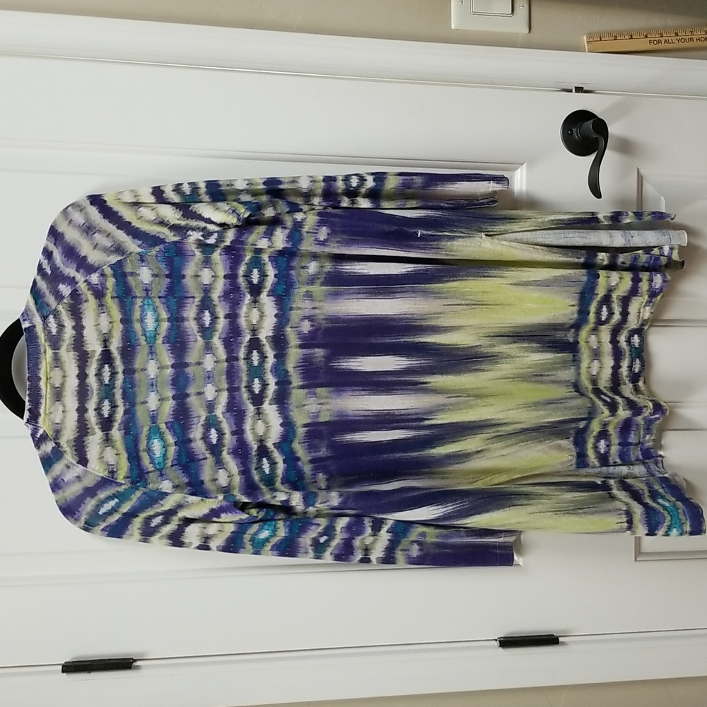 Chico's open front long sleeved duster